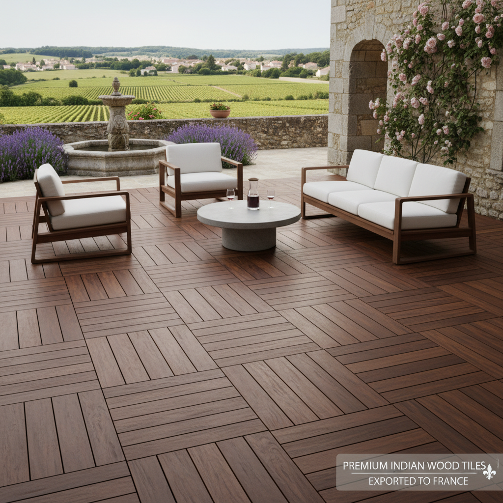 Premium Wooden Tiles exporter from India to France